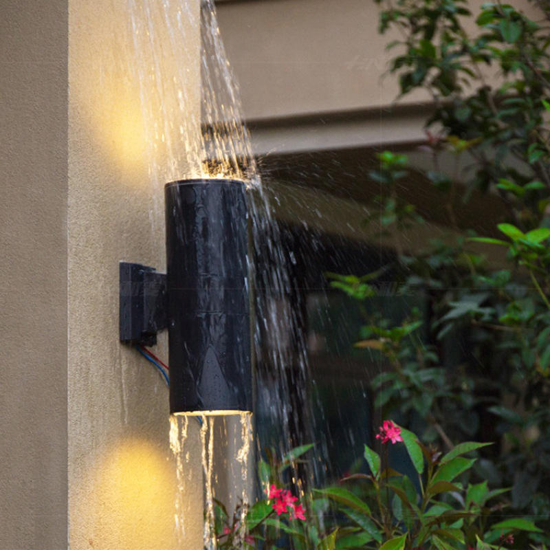 6W 12W COB Up Down Étanche IP65 Porche Lampe Double-Tête Cylindre Extérieur Intérieur Balcon Luminaire Led Applique Murale Applique Murale