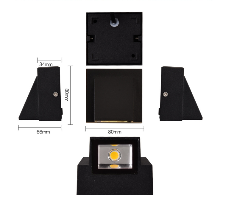 5W Nordic Lampada AC85-265 Étanche IP65 Applique Murale LED En Aluminium Paysage Éclairage Extérieur Applique Murale