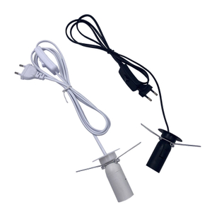 Câble de cordon d'alimentation de 1,8 m avec gradateur ON OFF Clip en métal E14 E27 Base de lampe Support de lampe à main Prise Cordon pour lampe de roche de sel