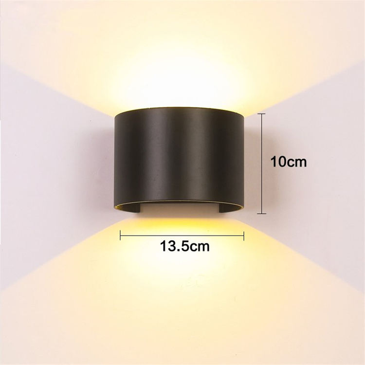 Hagood nouvelle applique murale étanche demi-cercle 6W applique murale LED éclairage extérieur étanche IP65 éclairage réglable
