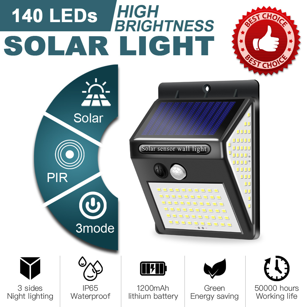 LED solaire intelligente extérieure étanche haut et bas éclairage lumineux décoration de jardin lumières solaires escaliers clôture lampe de lumière du soleil