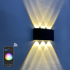 Applique murale extérieure APP télécommande Bluetooth-compatible Dimmable LED applique RGB utilisé pour la décoration de vacances AC85-265V