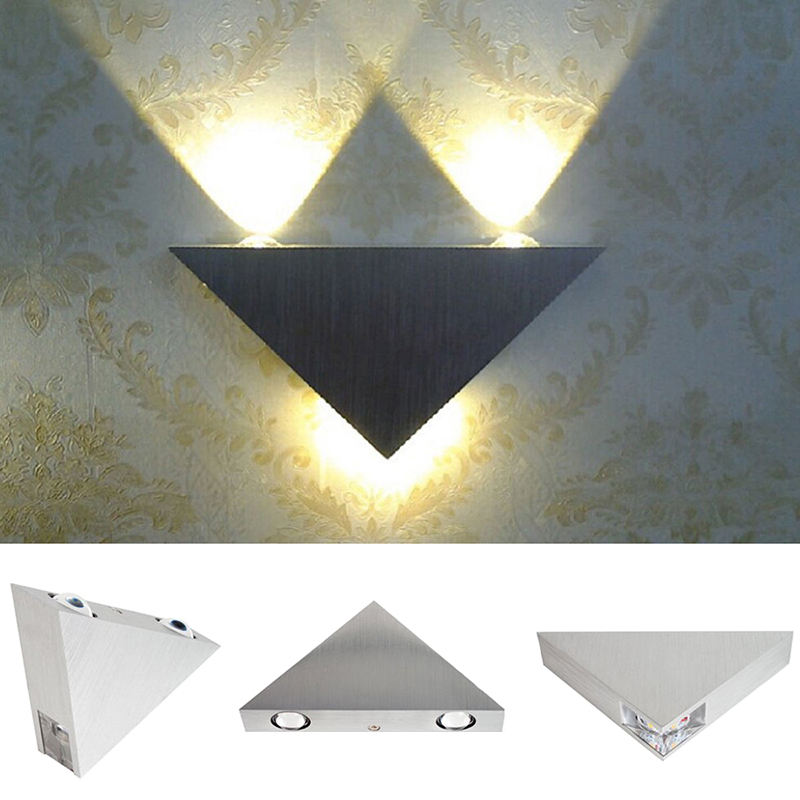 3W 9W Triangulaire Applique Couloir Lampe Applique Forme Triangulaire Intérieur Applique Murale Unique Nuit Lampe pour Hôtel Et Salon Décoration