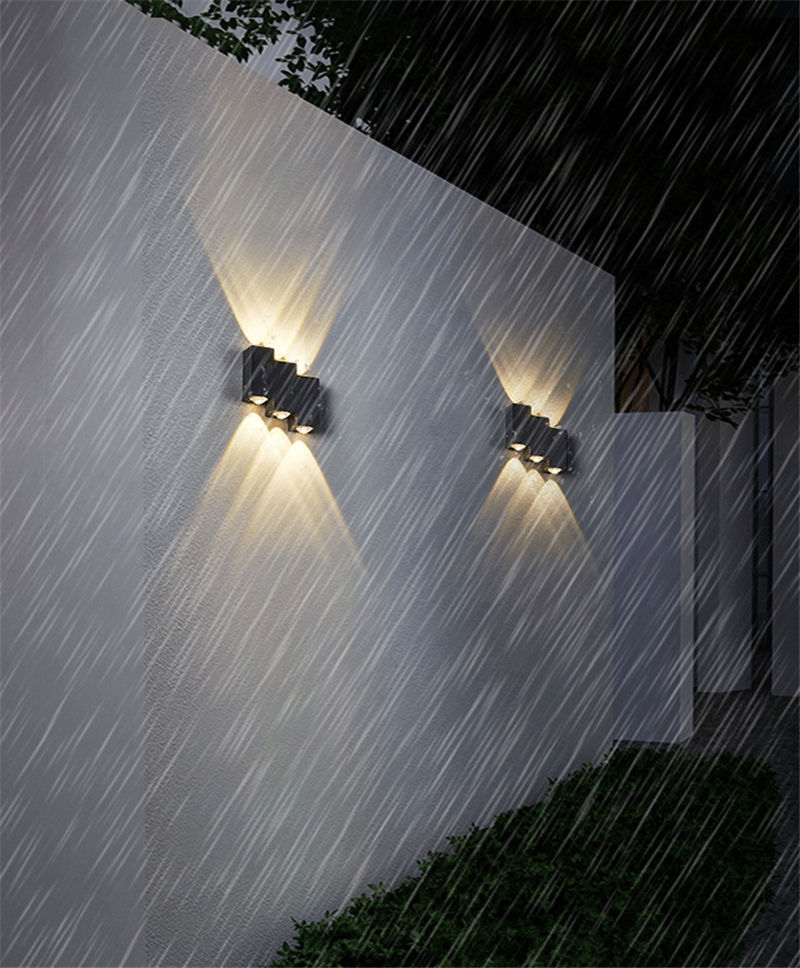 Applique murale d'escalier étanche à lumière LED décorative et veilleuse extérieure moderne applique murale à LED extérieure mur étanche