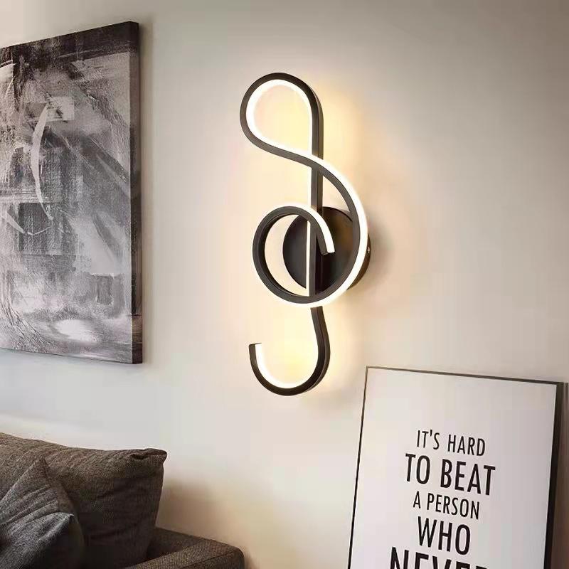 Intérieur Intérieur 22W Muziek LED Wandlamp Op en neer Aluminium Versieren Wandkandelaar Boerderij Wandlamp Slaapkamer Creatief