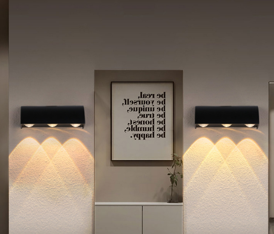 Personnalité nordique applique murale Simple Led salon fond applique hôtel Hall couloir éclairage haut et bas