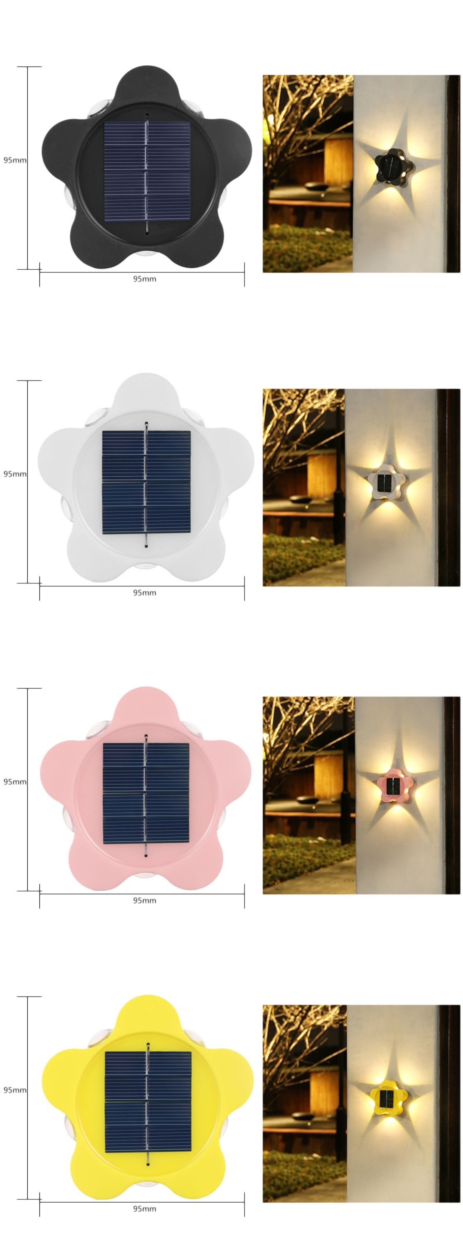 Fleur lampe solaire Lampe solaire forme de fleur lampe solaire spéciale appliques solaires appliques solaires lampes solaires extérieures pour murs lampe solaire appliques solaires extérieures