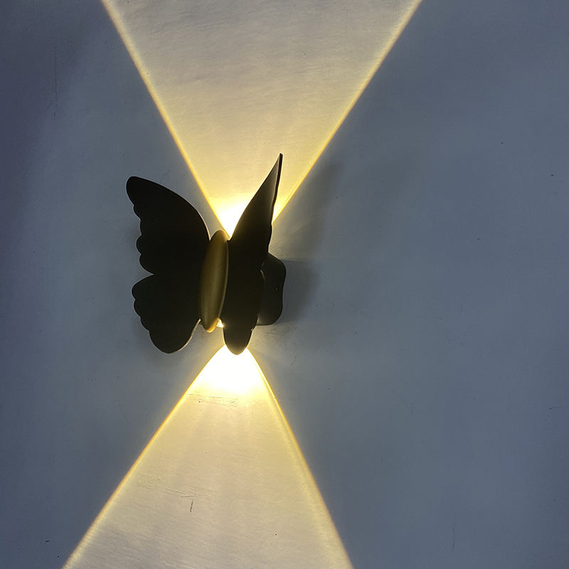 6W LED applique murale en forme de papillon applique murale extérieure IP65 étanche applique murale pour décoration de jardin allée support lumière