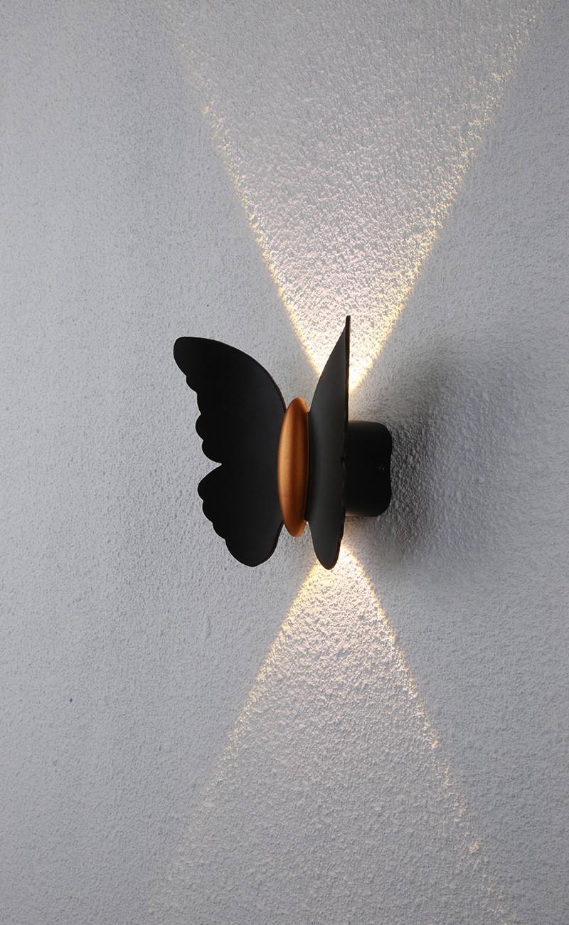 Applique murale LED en forme de papillon applique murale extérieure IP65 applique murale étanche pour décoration de jardin allée support lumière