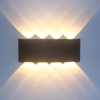 En forme d'arc extérieur étanche haut et bas LED applique murale en aluminium moderne applique murale éclairage applique murale