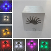 Applique murale RVB fantaisie en aluminium 3W pour décoration de galerie d'art lampe de balcon avant lumière de porche