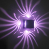 Applique murale RVB fantaisie en aluminium 3W pour décoration de galerie d'art lampe de balcon avant lumière de porche