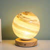 Planète lampe en verre lune Planète lampe décoration chambre chevet veilleuse Creative cadeau d'anniversaire rechargeable lampe de bureau lampe de table