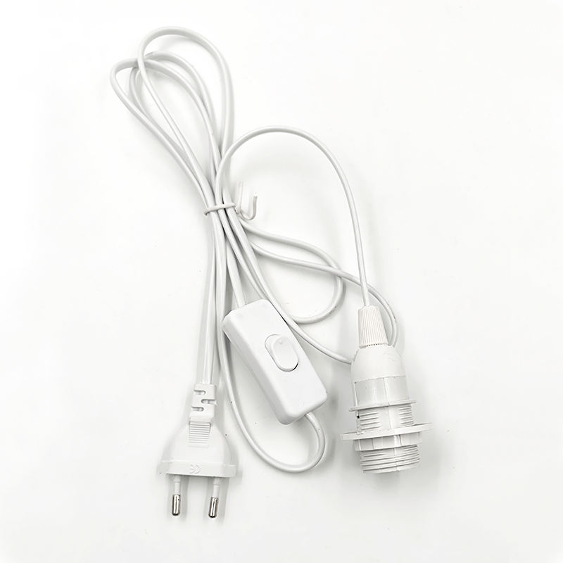 1.8m cordon d'alimentation câble E14 socles de lampe prise ue 303 fil de commutation pour pendentif ampoule LED E14 lampe à main Suspension support de douille sel