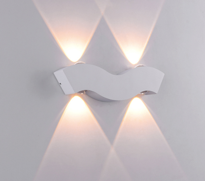Nordic étanche IP65 4W applique simple led salon fond applique hôtel hall couloir éclairage haut et bas lumière