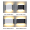 12W IP65 éclairage extérieur moderne applique intérieure étanche mur LED lampe salon lumière carré led applique murale