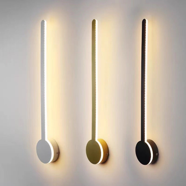 Appliques murales à LED minimalistes modernes lumières d'applique à long bâton pour salle d'étude chevet salle de bain couloir couloir cuisine éclairage intérieur