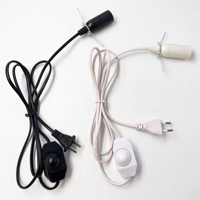 Lumière E14 301 gradateur cordon fil lumière prise de commutation puissance gradation bouton interrupteur 1.8 m ligne câble lampe à LED ue US Plug modèle