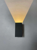 12W 20CM Noir et Blanc Cube étanche LED applique murale ip65 Applique carrée Porche Jardin Haut et Bas