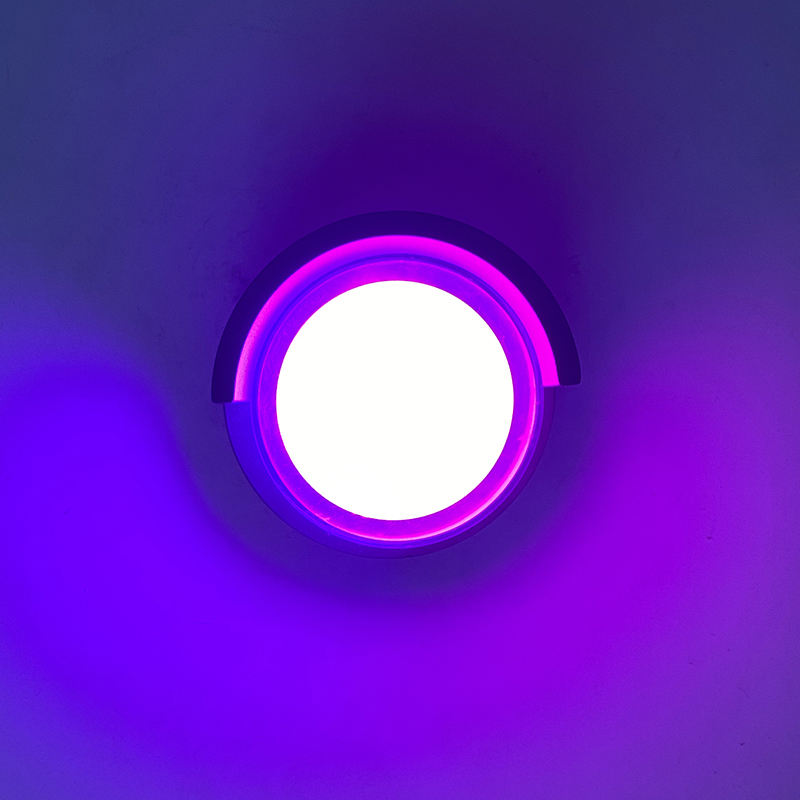 Nouvelle applique murale étanche en acrylique ronde lumière chaude lumière froide RGB avec contrôleur décoration applique murale moderne