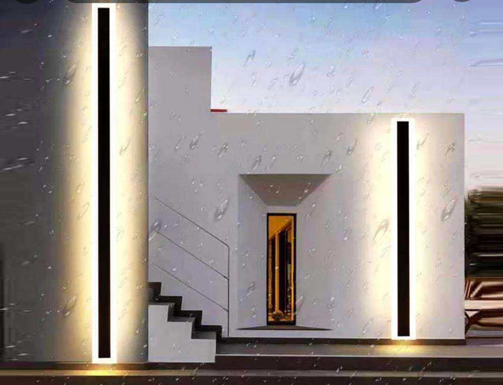 Applique murale étanche rectangulaire en aluminium de jardin moderne à LED
