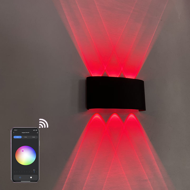 Applique murale intérieure APP télécommande Bluetooth-compatible Dimmable LED applique RGBW utilisé pour la décoration de vacances AC85-265V