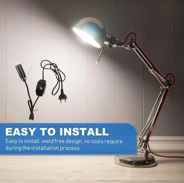 US AU UK EU à E14 E27 Cordon d'alimentation Base à vis Support de lampe Pendentif LED Tête de lumière avec interrupteur 303 Câble d'extension 1.8m Prise d'ampoule