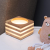 LED lune lampe de Table bois Table boule lumière Dimmable boule de lin rotin abat-jour USB chambre chevet veilleuse décor à la maison