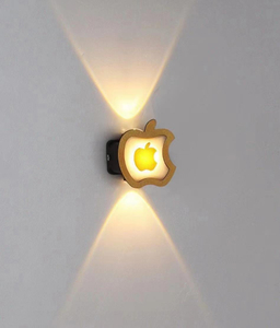Nouveau Style or pomme personnalité applique murale Simple Led salon fond rond applique hôtel Hall couloir éclairage