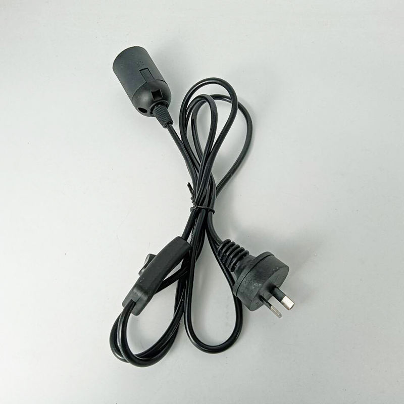1.8M EU gradateur cordon d'alimentation câble E27 socles de lampe prise ronde avec interrupteur fil pour lustre E14 porte-ampoule lampe 220V 110V