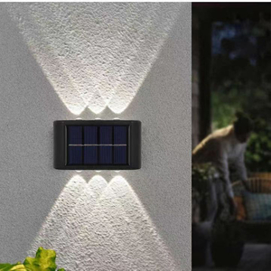 4LED 6LED haut et bas applique murale solaire décoration extérieure jardin cour maison applique murale étanche lumineuse extérieure