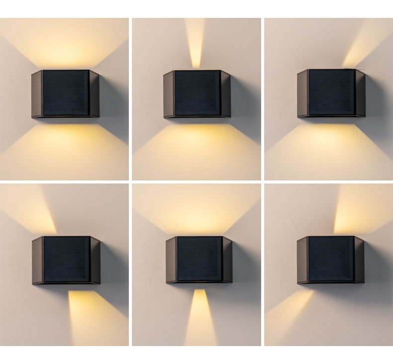 NOUVELLES appliques murales solaires extérieur étanche décoration de rue éclairage mural LED lampe de porche à énergie solaire pour Villa Patio jardin