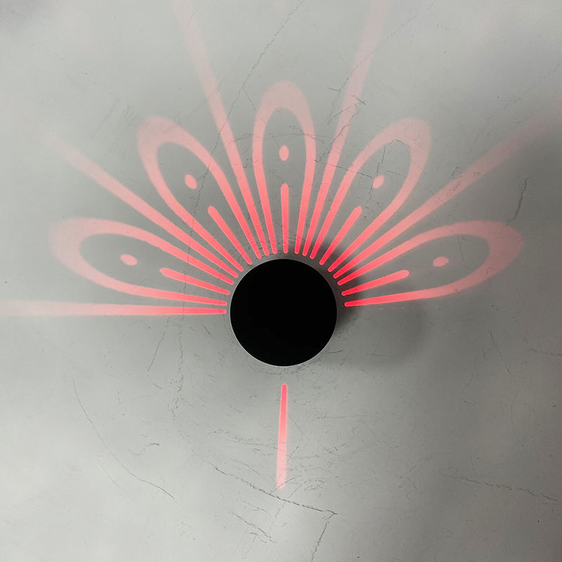 Creative paon Projection lampe télécommande tactile rvb coloré Led fond veilleuse Animal applique murale maison déco pour chambre