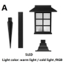 5LED lampe de cour solaire lampe de sol de pelouse lampe solaire de jardin treillis de jardin extérieur décoration de lumière de chambre antique style américain 