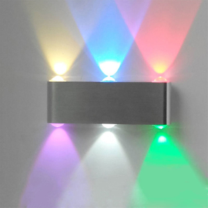 6W 8W RVB Rectangle Forme Décoration Haut De Gamme pour La Maison Support Mural Lampe Hôtel Décoration Lampe Up Down Lights