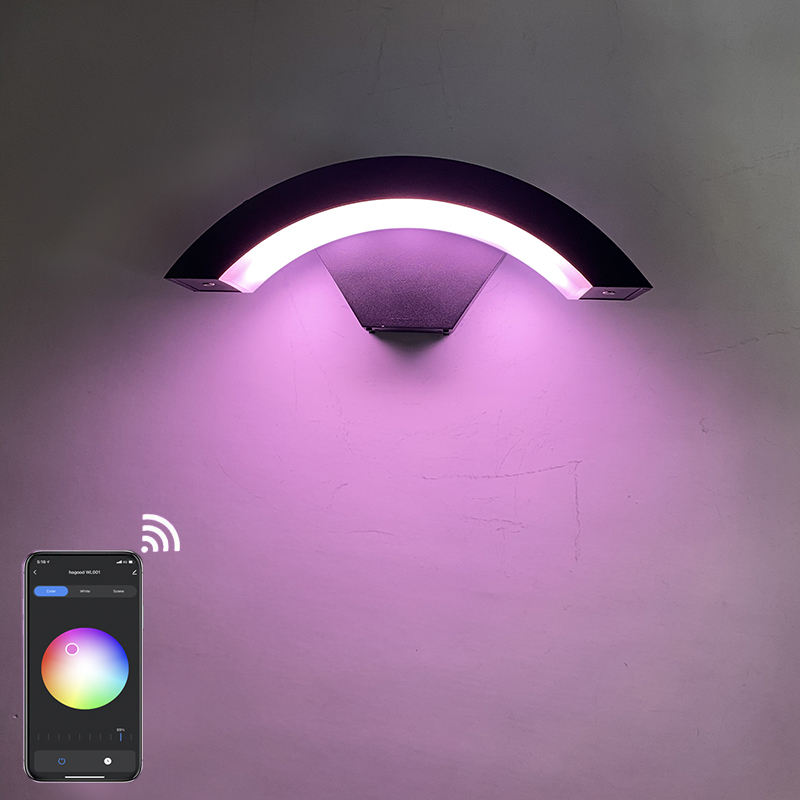 Le plus récent Tuya 9W/12W applique murale lumière App contrôle éclairage extérieur intelligent acrylique applique murale Led appliques murales intelligentes applique