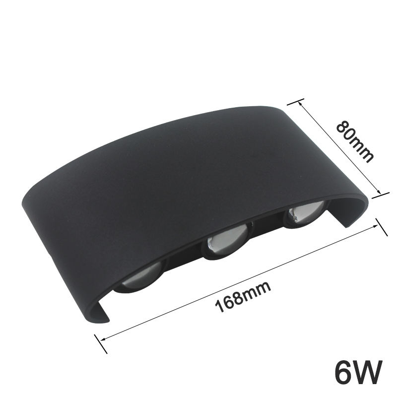 Nordique noir blanc coquille éclairage IP65 étanche en aluminium pour extérieur intérieur maison escaliers chevet chambre décor mur LED lampe
