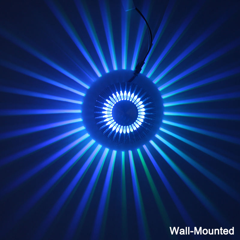3W LED plafonnier forme ronde citrouille AC85 ~ 265V haute qualité moderne intérieur bref salle de bain aluminium RGB applique murale intégrer 220V
