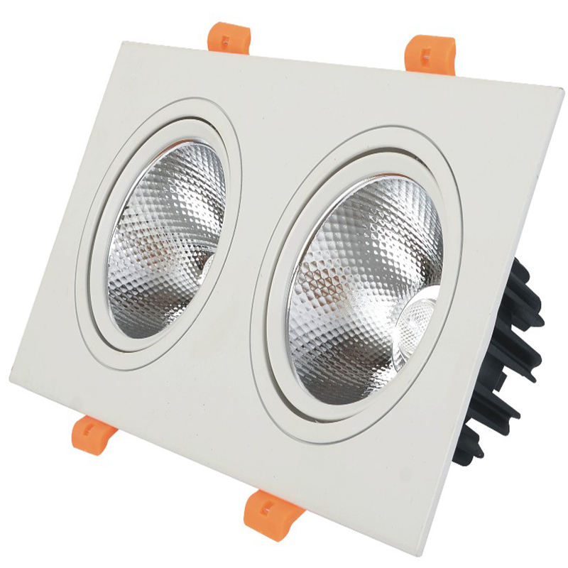 Les doubles têtes ont mené la lumière de tache de plafond de Downlight LED Downlight intégré 10W 14W 20W 24W Downlight