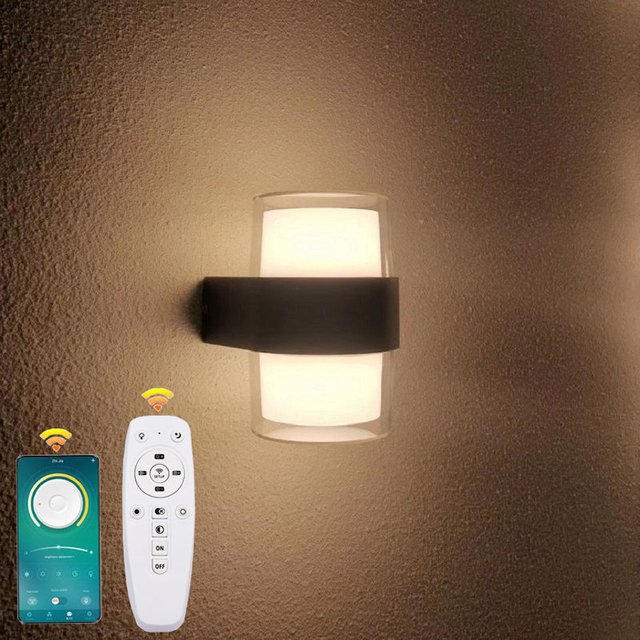 10 * 2W Luminaires Muraux 2.4G LED Applique Murale Trois Température De Couleur avec Télécommande Acrylique Étanche Applique Murale
