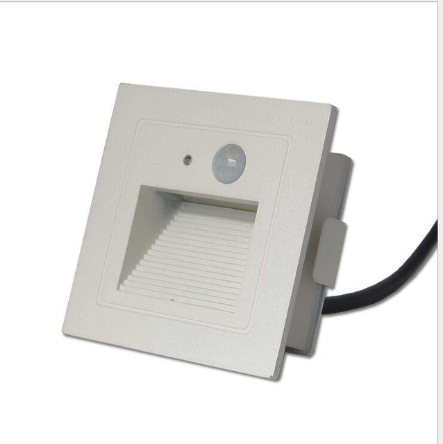 Lampe de pied murale encastrée avec détecteur de mouvement