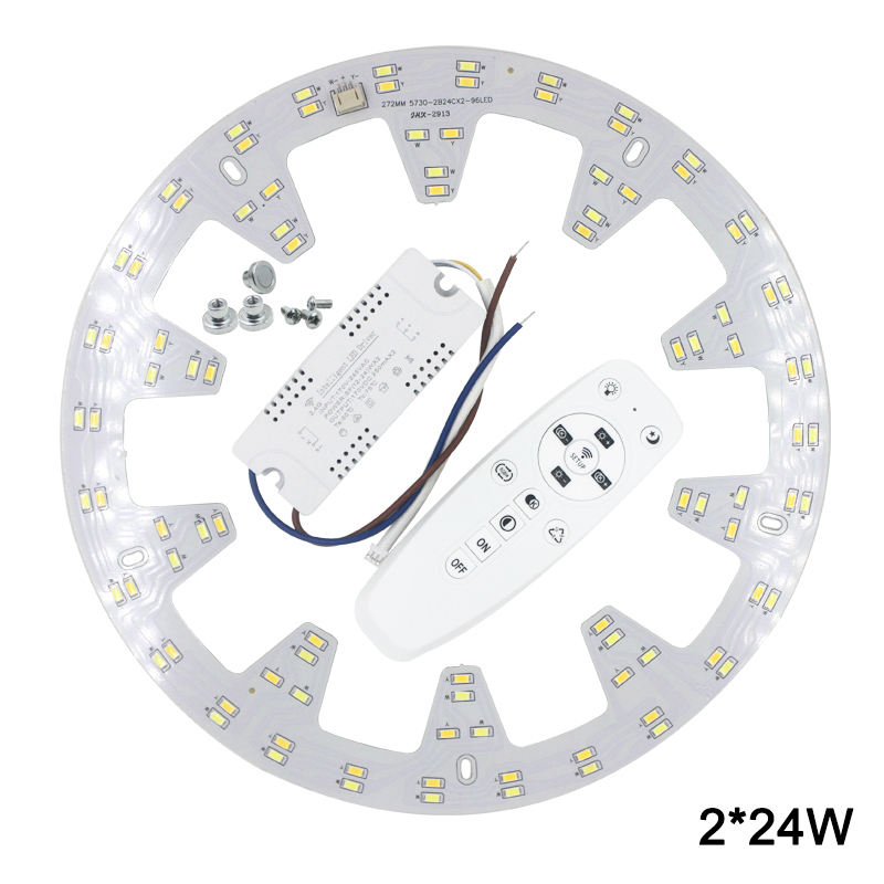 Plafonnier LED 2x24W 2.4G WIFI télécommande de contrôle de connexion de téléphone portable pour plafonnier de cuisine de salon
