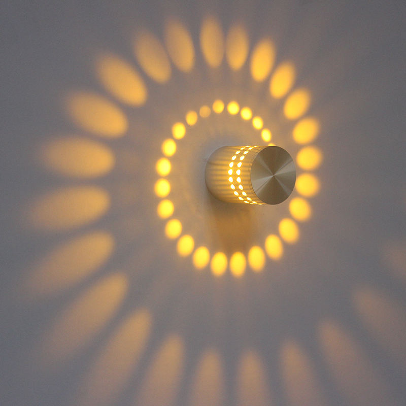 RGB spirale trou mur LED effet applique murale avec télécommande coloré Wandlamp pour fête Bar KTV décoration de la maison