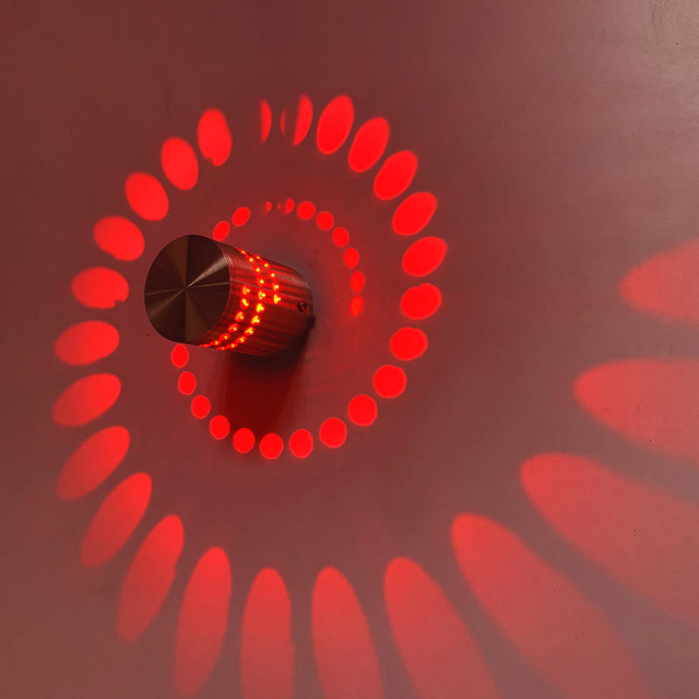 RGB spirale trou mur LED effet applique murale avec télécommande coloré Wandlamp pour fête Bar KTV décoration de la maison