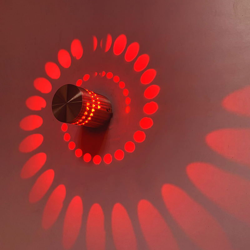 RGB spirale trou mur LED effet applique murale avec télécommande coloré Wandlamp pour fête Bar KTV décoration de la maison