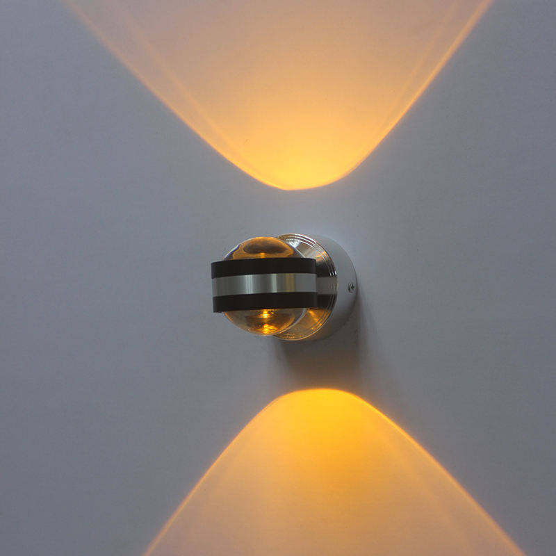 Usine directement vendre Double cristal 6W applique murale décorative led fabricant lampes pour la décoration de la maison meilleure lampe pour bureau à domicile