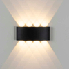 8W Led Applique Extérieure Intérieure Ip65 Up Down Blanc Noir Moderne Pour La Maison Escaliers Chambre Chevet Salle De Bains Lumière