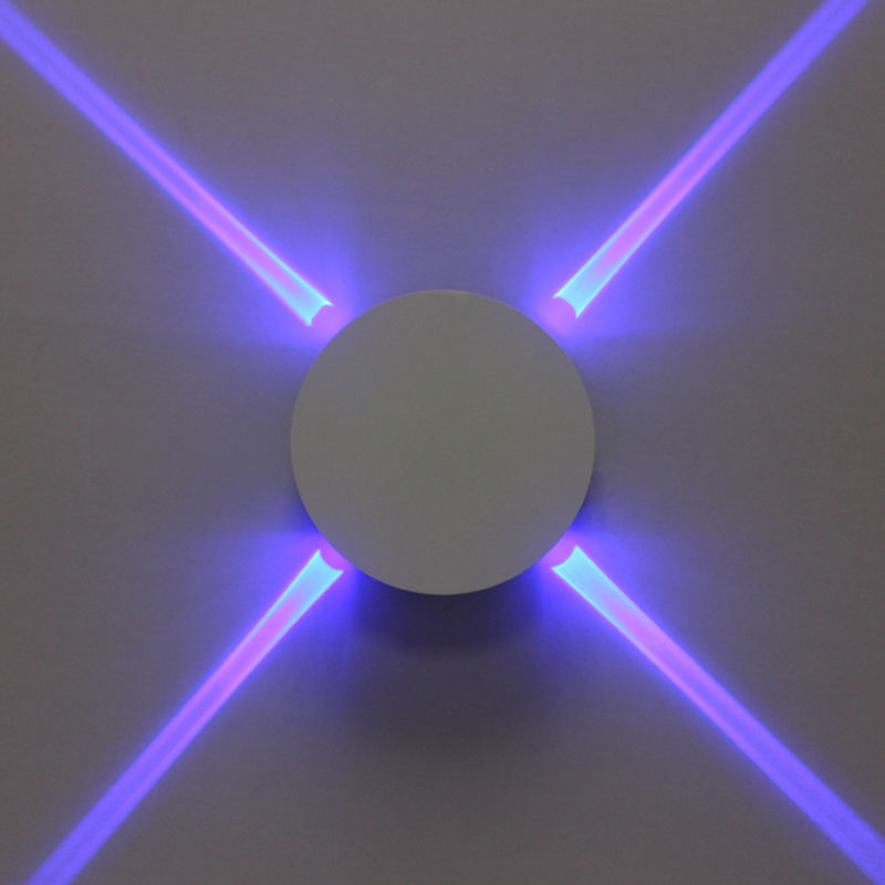 Vente chaude ronde LED croix étoile applique rgb lumière intérieure veilleuse avec prix d'usine escalier de lumière de surface innovant