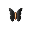 6W Papillon Forme Applique Murale Noir + Or Haut Et Bas Lumineux Lumière Extérieure Cour Jardin Salon Allée Escalier Fond Étanche Led Applique Murale