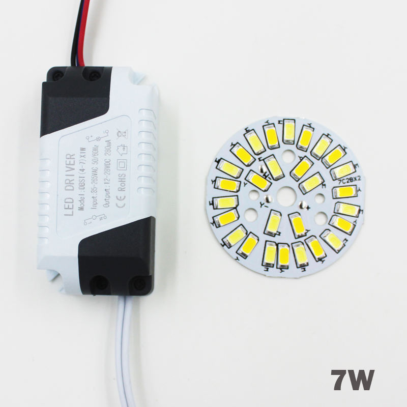 3W 5W 7W 9W 12W 18W SMD5730 panneau de couleur combiné blanc chaud/froid + alimentation de pilote de LED de contrôle segmenté pour downlight